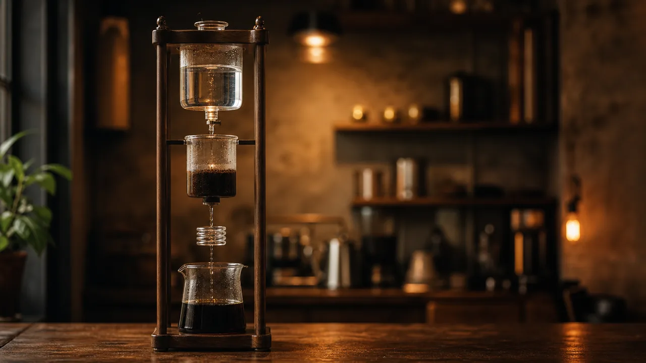 一滴ずつ抽出するダッチコーヒーの器具